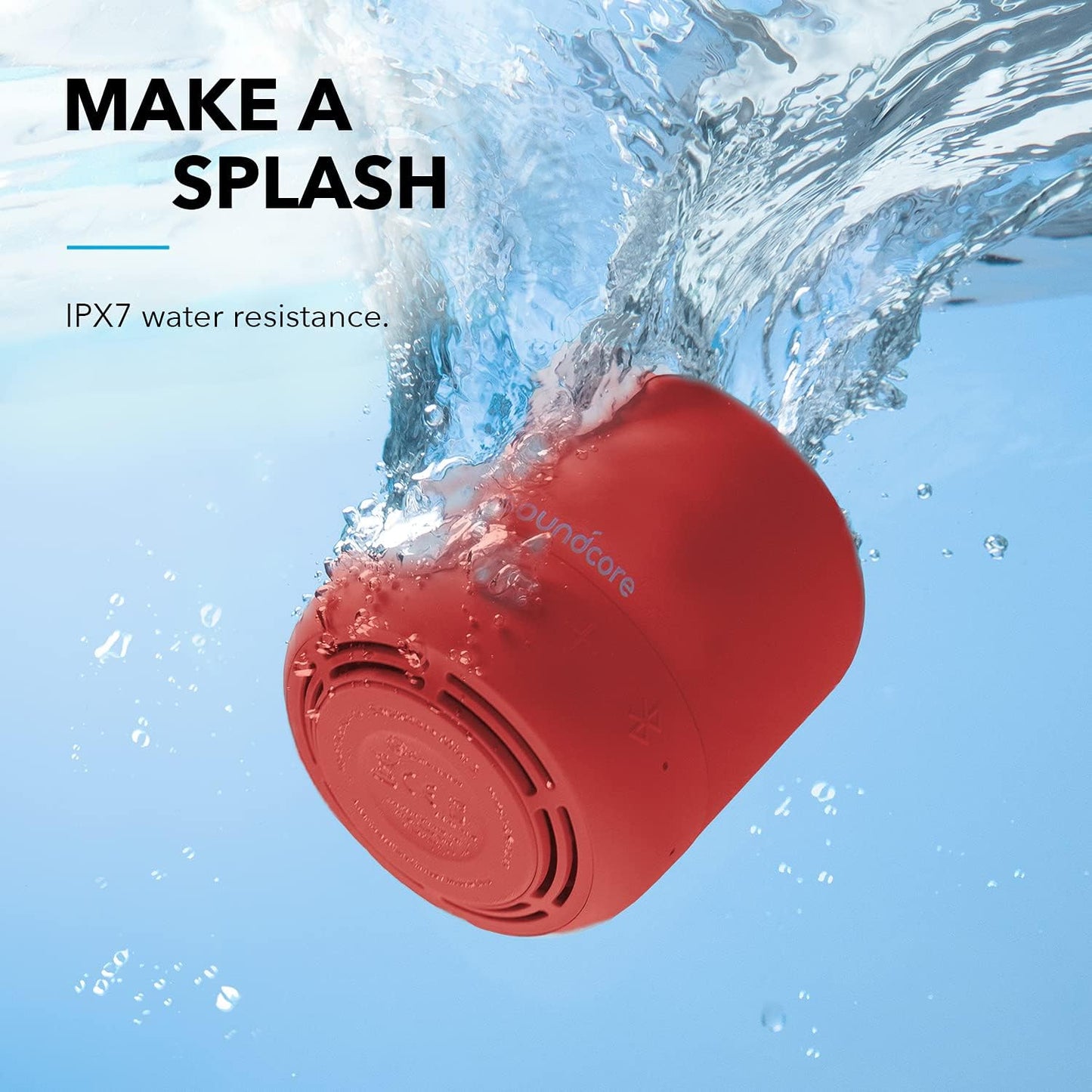 Anker Mini 3 - Bluetooth-Lautsprecher, red