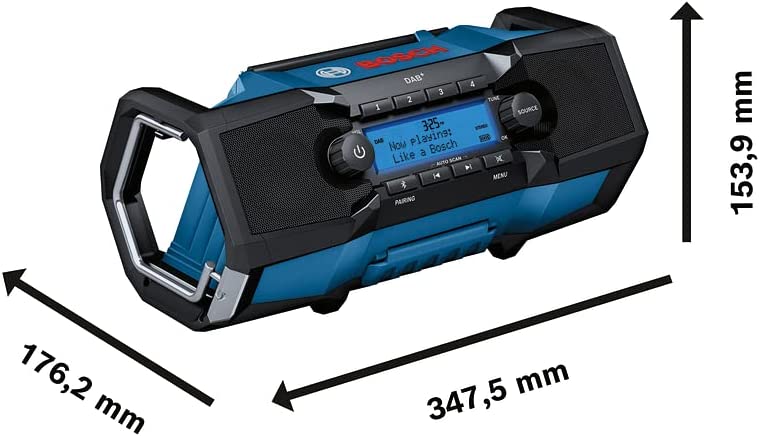 GPB 18V-2 SC Professional, Baustellenradio, DAB+, Bluetooth, FM und AUX Single