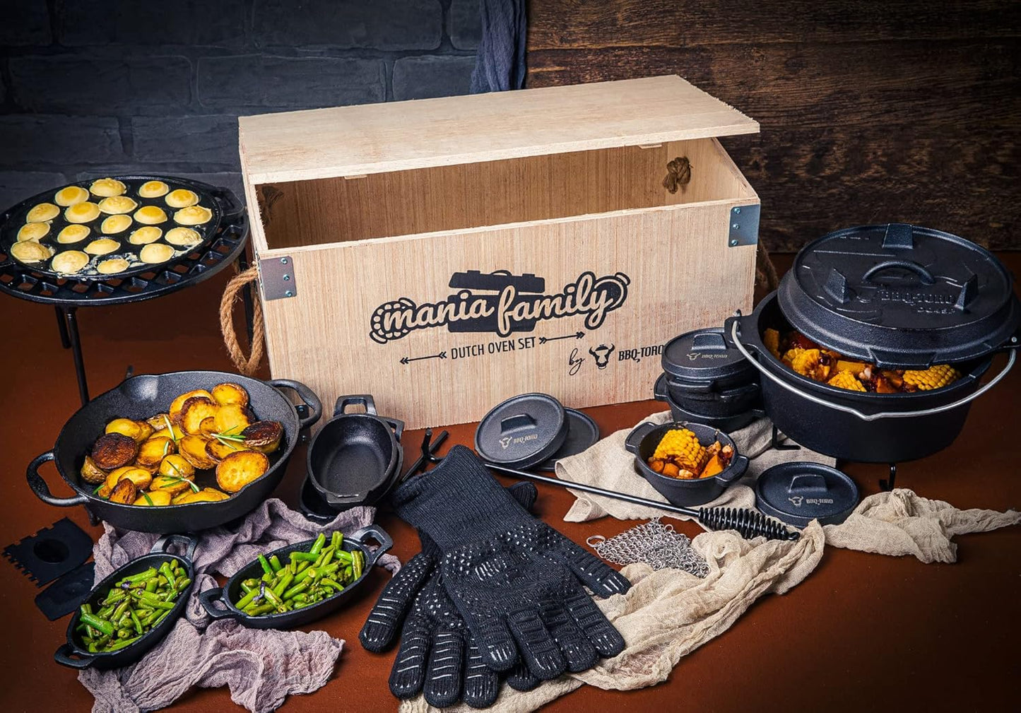 Mania Family - Dutch Oven Set, 19-teilig