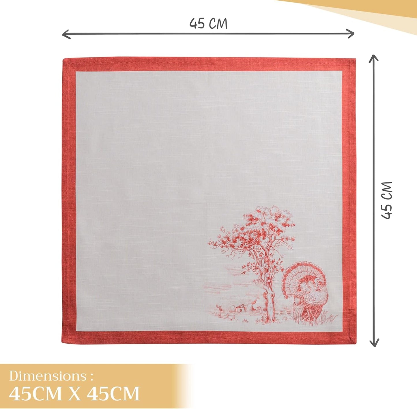 4-teiliges Stoffservietten-Set Holy Jouy Red, Holy Jouy Red