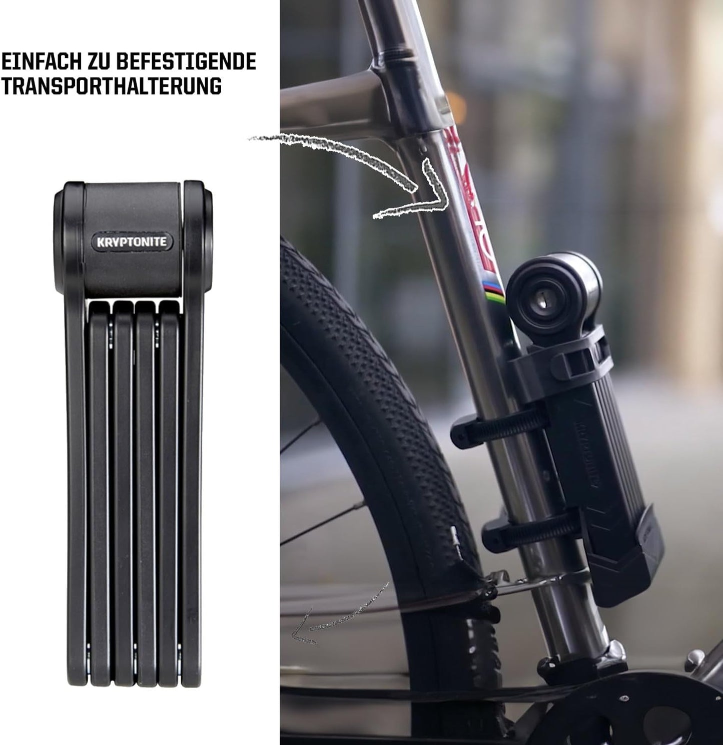Keeper 510 - Velo-Faltschloss, 3mm/100cm Keeper 510 Foldable (3mm/100cm) Single