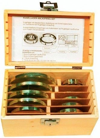 12-teiliger Anlaufringsatz ARS12 für Tischfräse