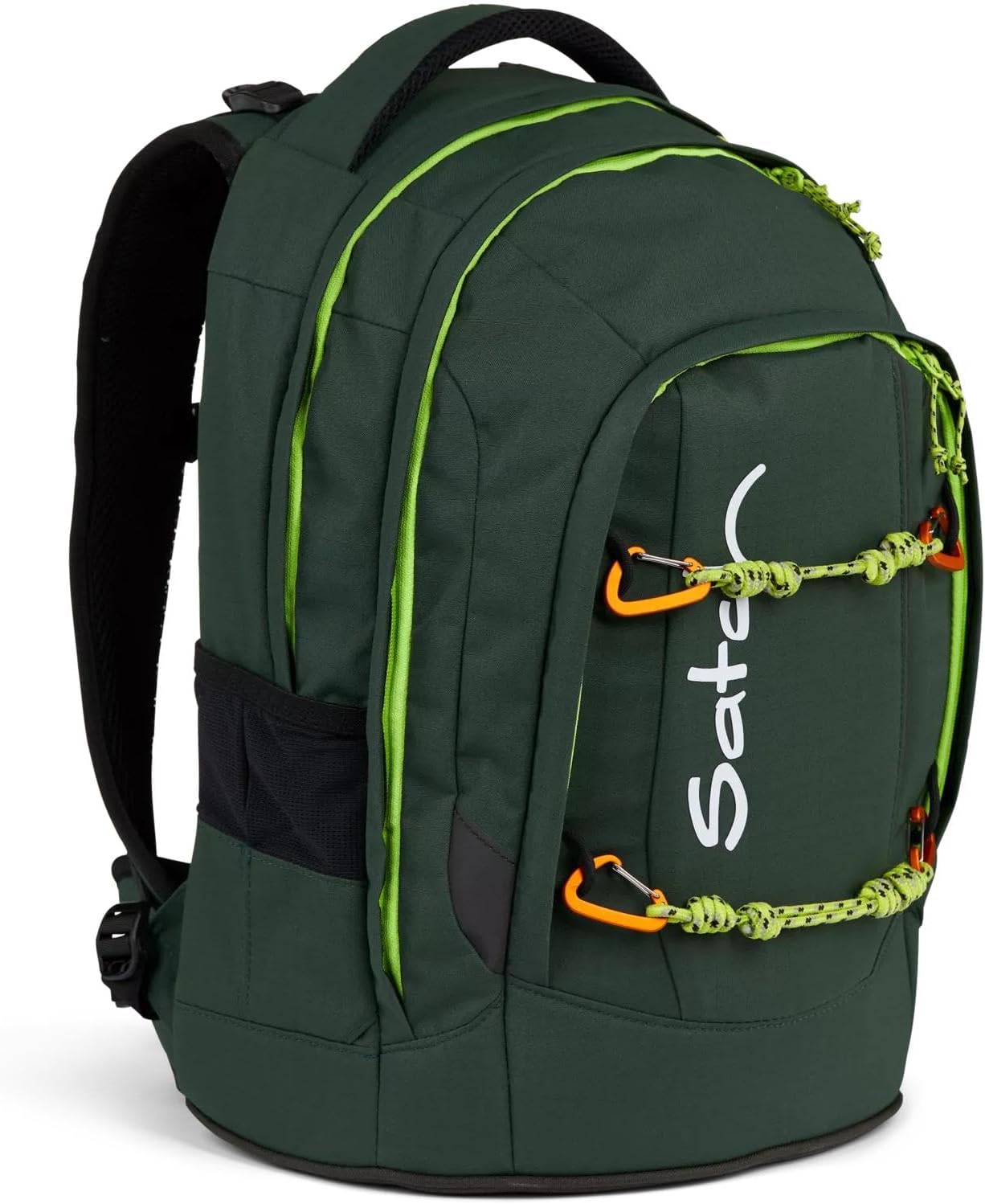 Ergonomisches Schulrucksack-Set (4-teilig) ab 5. Klasse, Green Explorer Set - Dunkelgrün Einheitsgröße