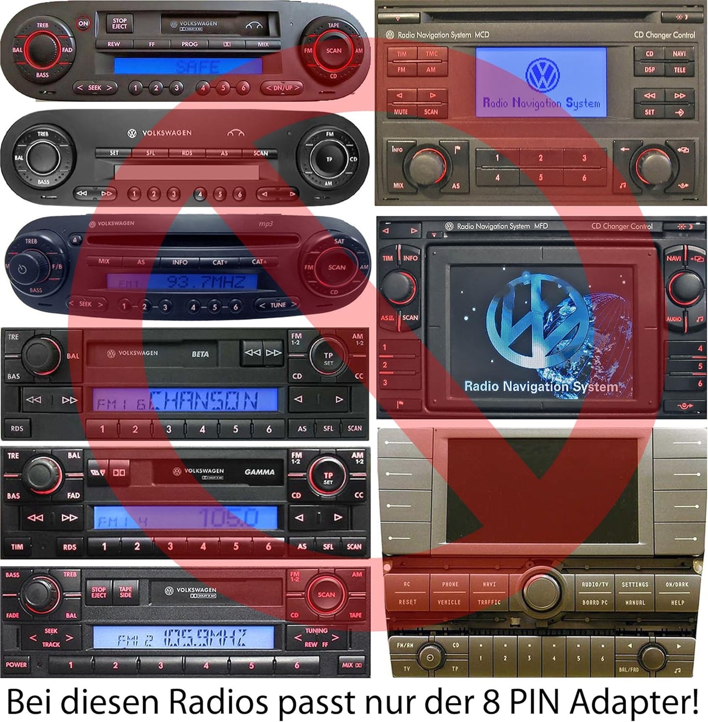 Bluetooth Audio Interface für VW, Skoda, Audi, SEAT (bis 2010), 12pin bis 2010