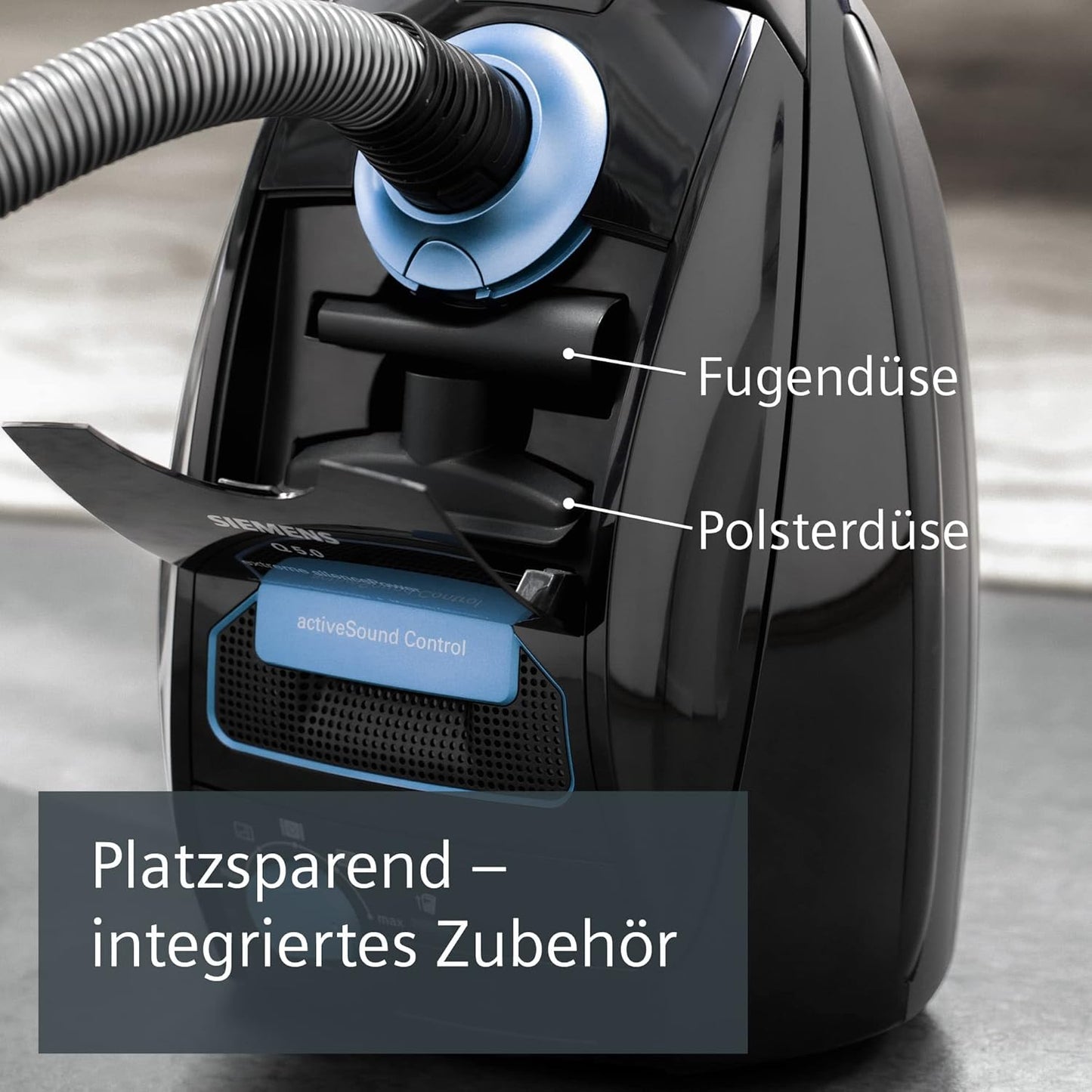 Staubsauger mit Beutel Q5.0 extreme silencePower, Single, Schwarz