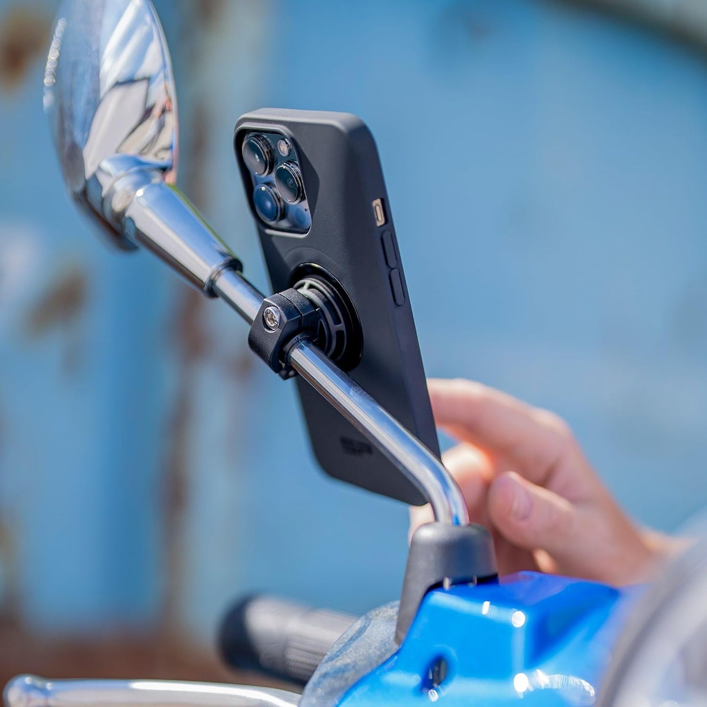 Smartphone-Halterung Mirror Mount für Motorräder und Roller, Single