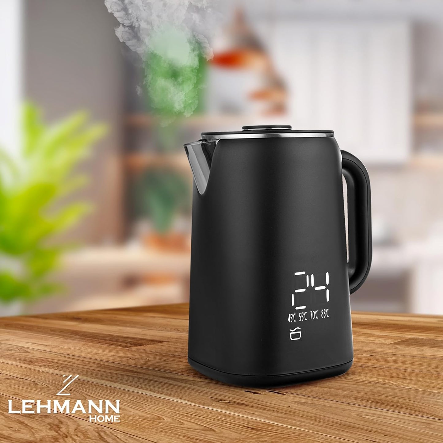 Edelstahl Wasserkocher mit Temperaturkontrolle