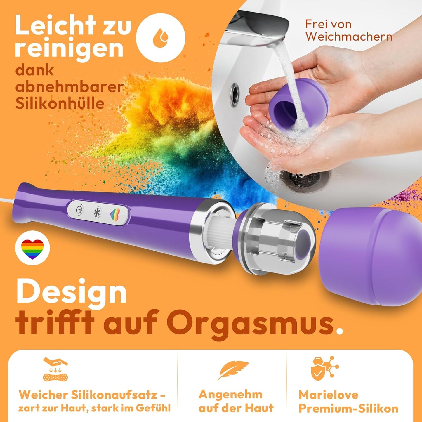 Vibrator mit 20 Modi und 10 Stärken, Lila