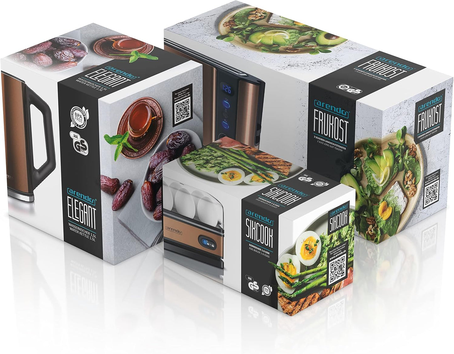 Wasserkocher-Toaster-Eierkocher-Set, C