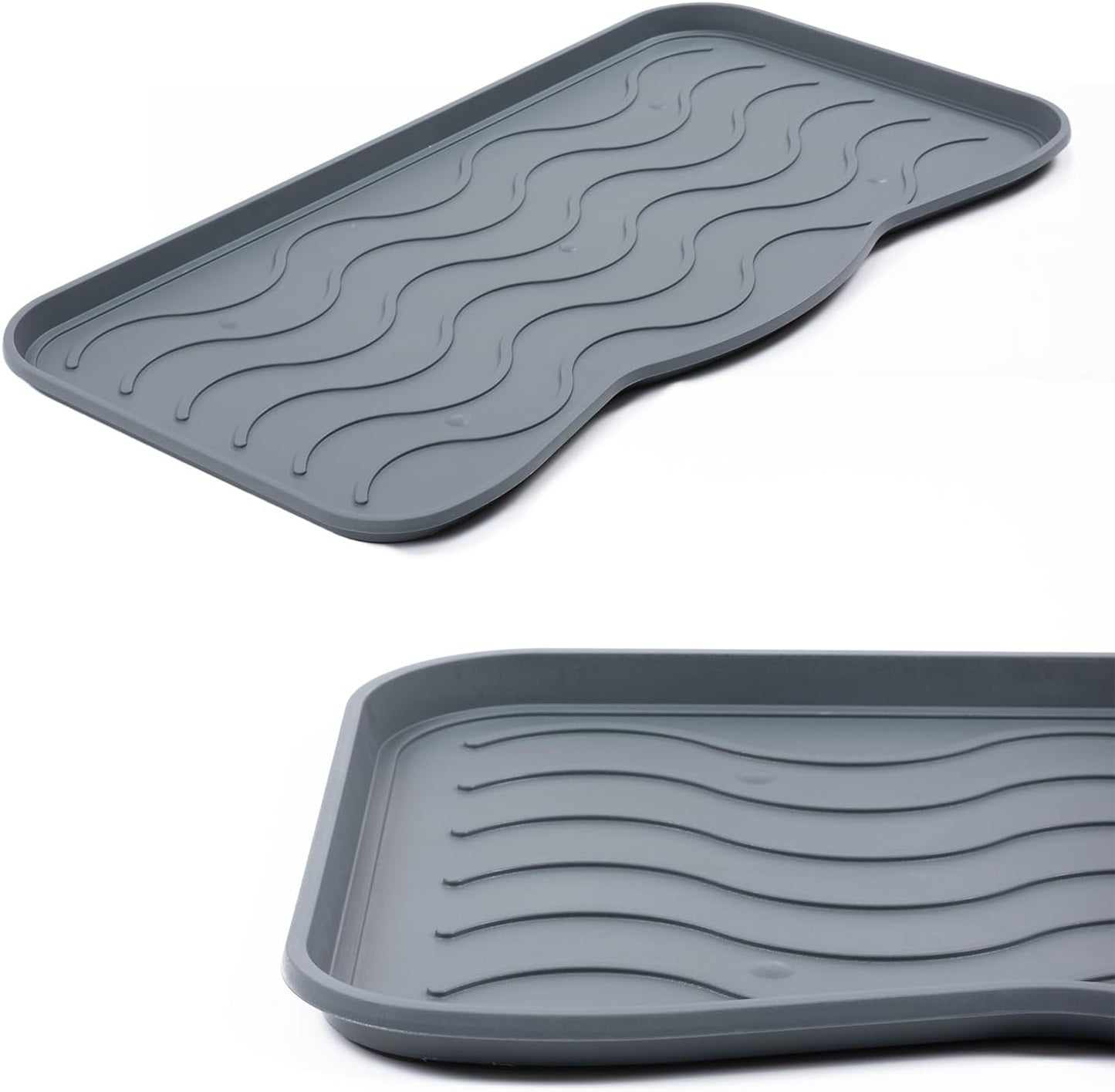 3-teiliges Schuhabtropfschalen-Set, Grau 38 x 75 cm 3 Stück