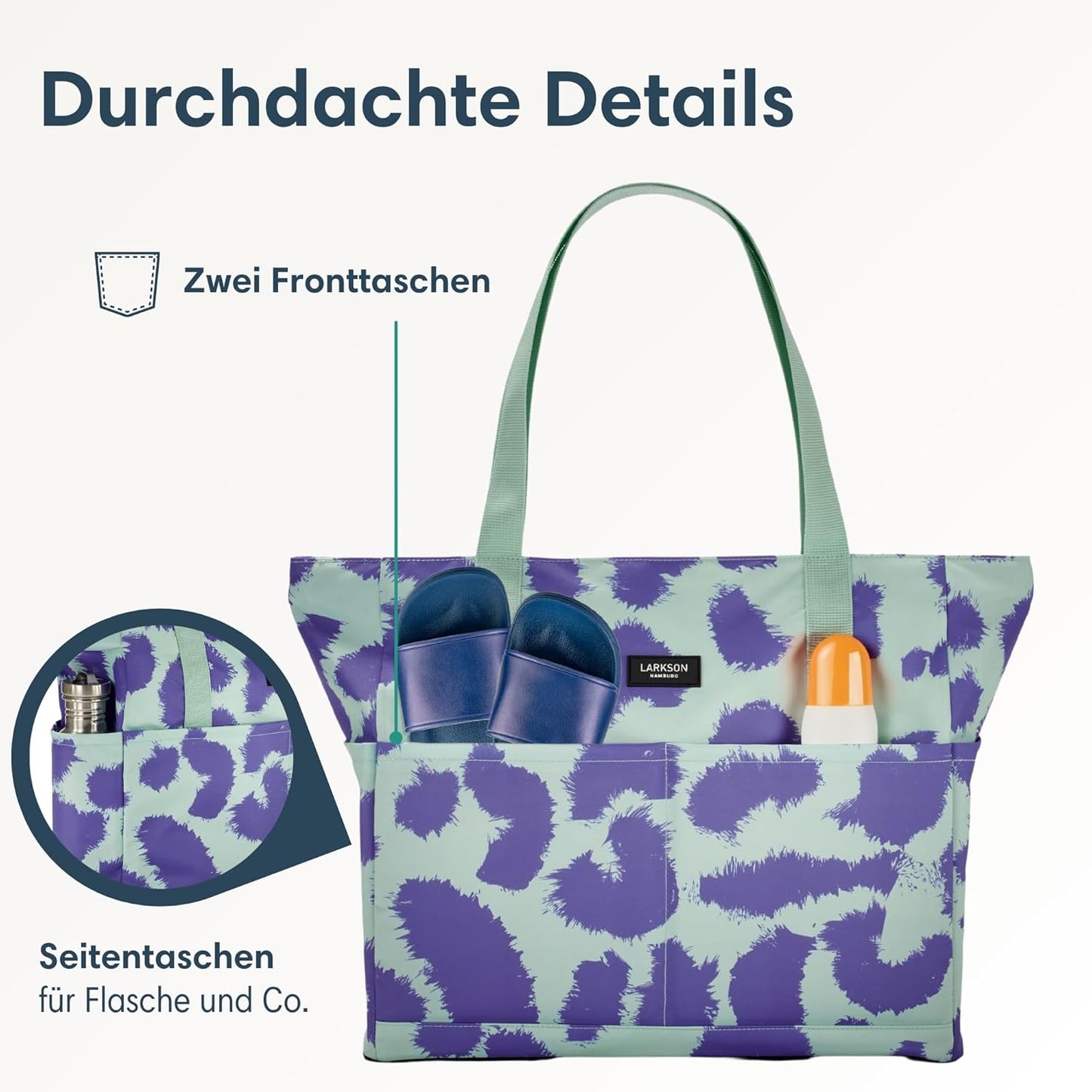 Strandtasche, Lila - Leo