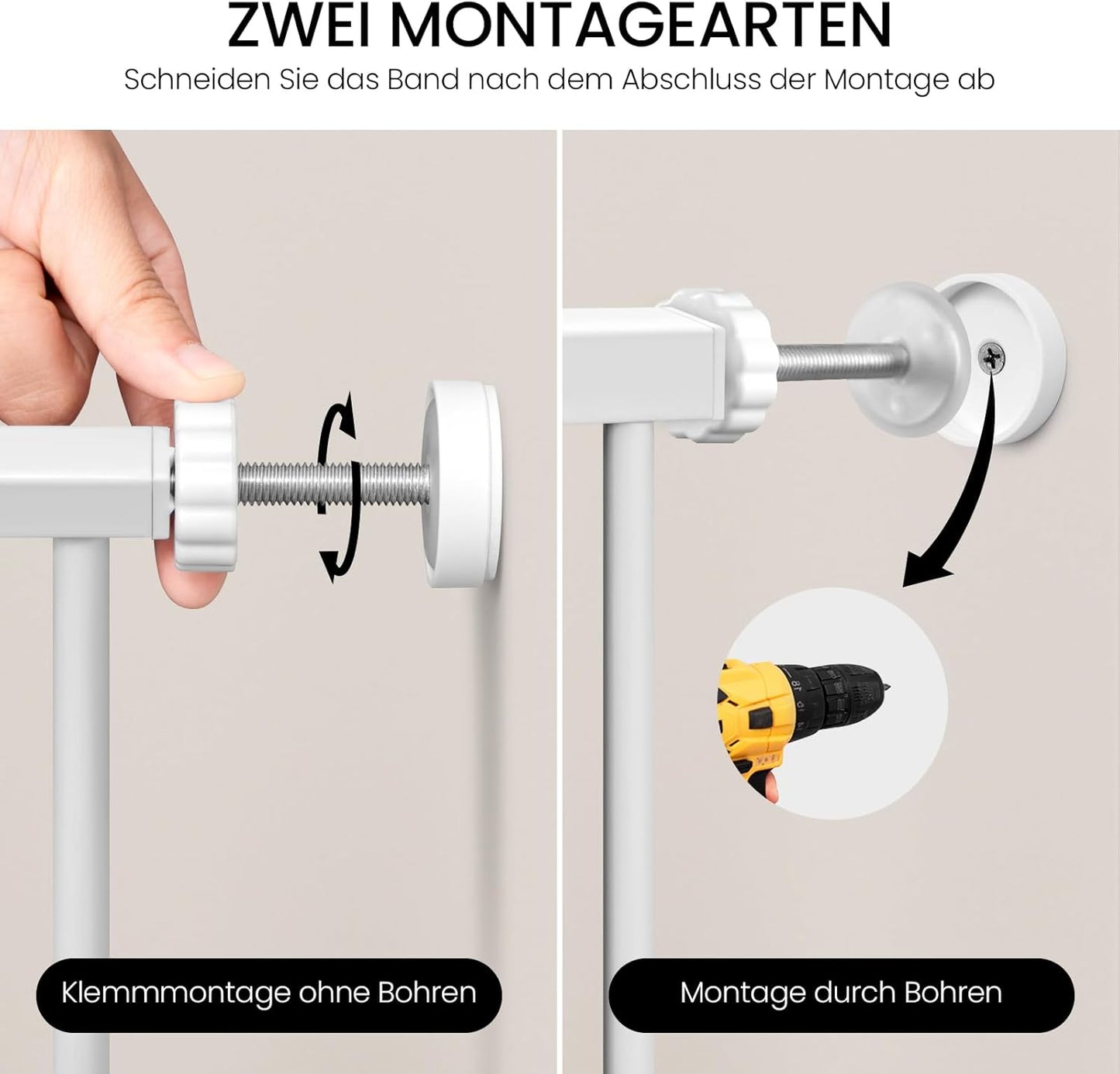 Treppenschutzgitter, 75-107cm Weiss