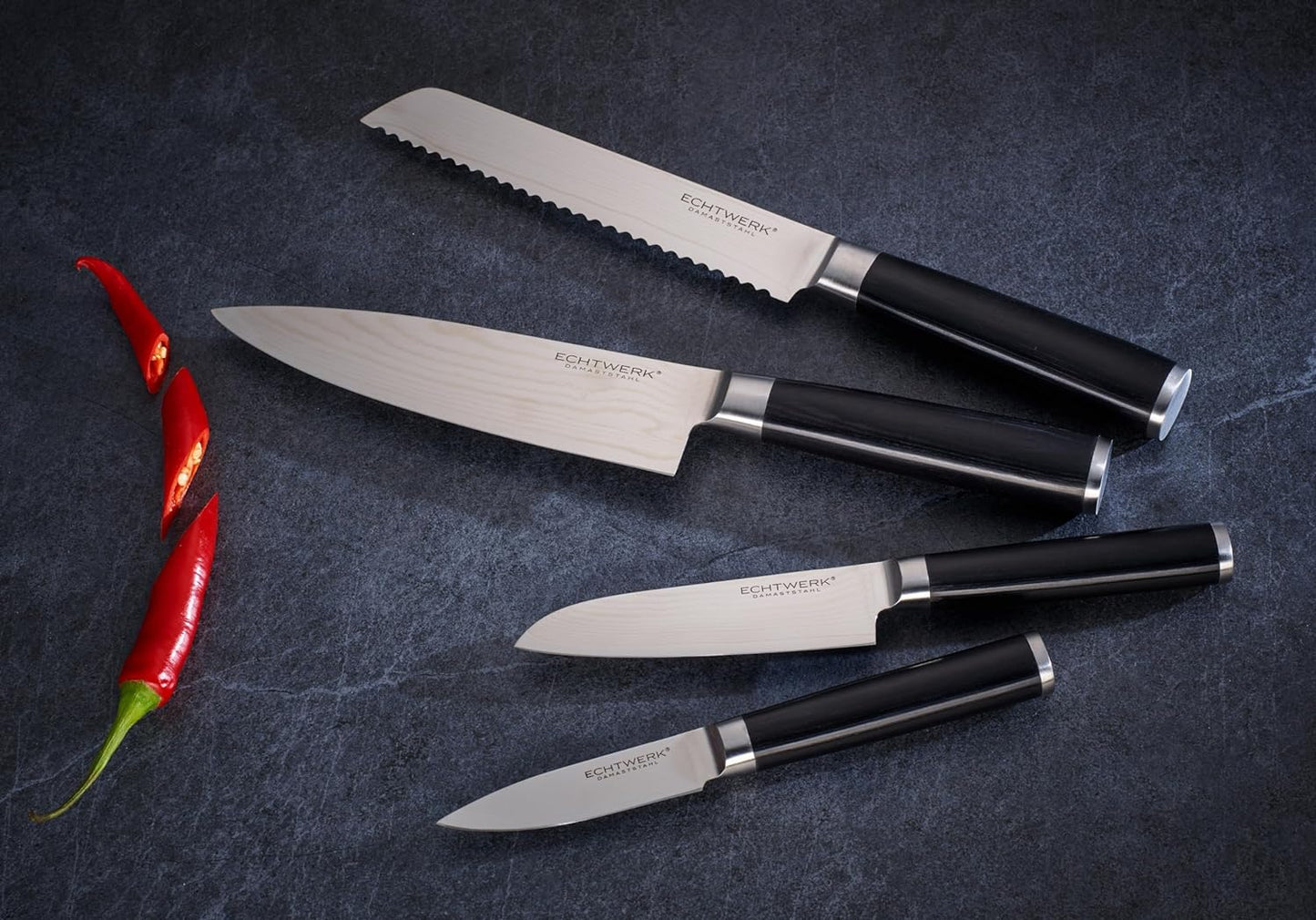 Damaszener Messer Set, 4-teilig