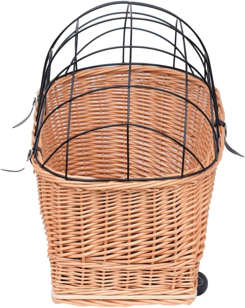 Velokorb mit Gitterhaube, Honigbraun L