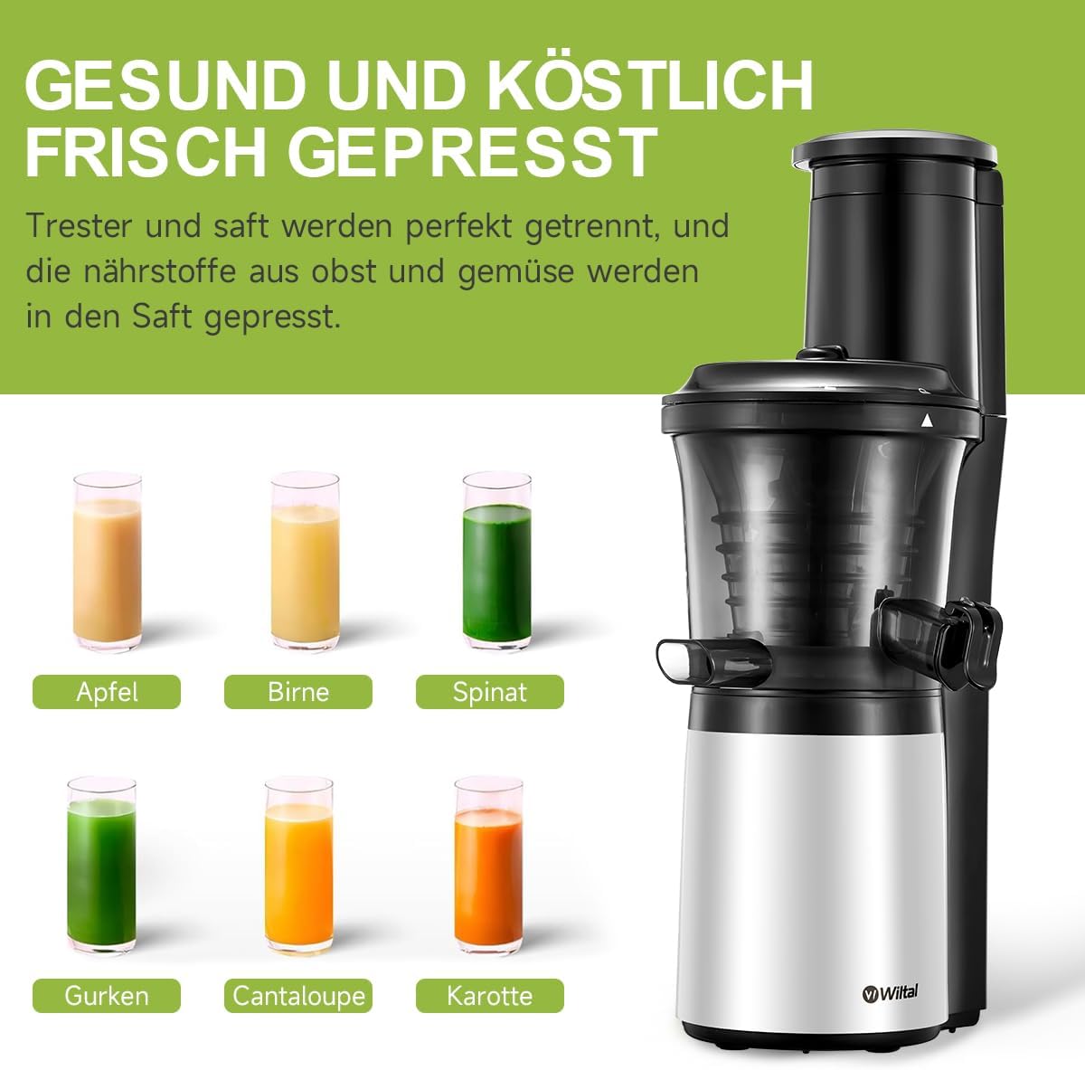 Slow JuicerJC-280, Weiss