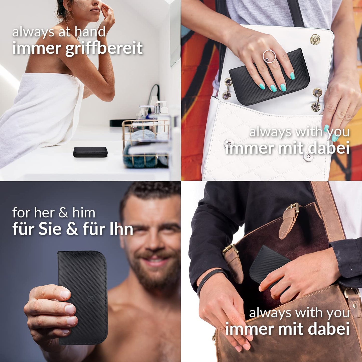 6-teiliges Maniküre Set, Carbon