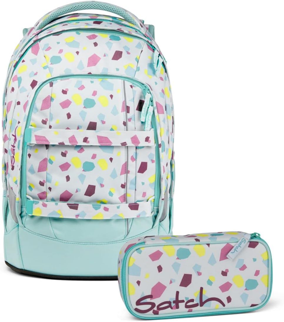 2-teiliges Schulrucksack-Set mit Schlamperbox, Dreamy Mosaic