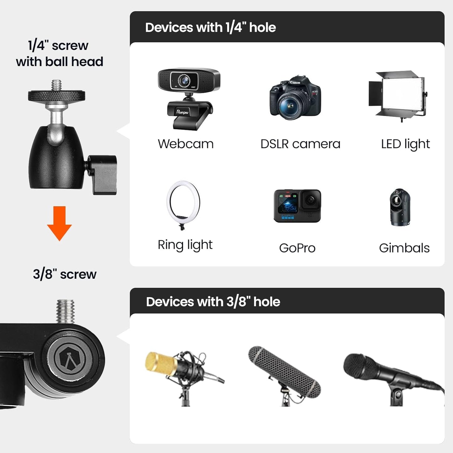 Vielseitiger Stativarm, Titanrig Arm Z