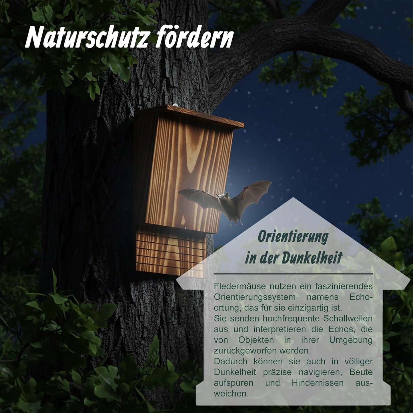 4er-Set Fledermauskasten