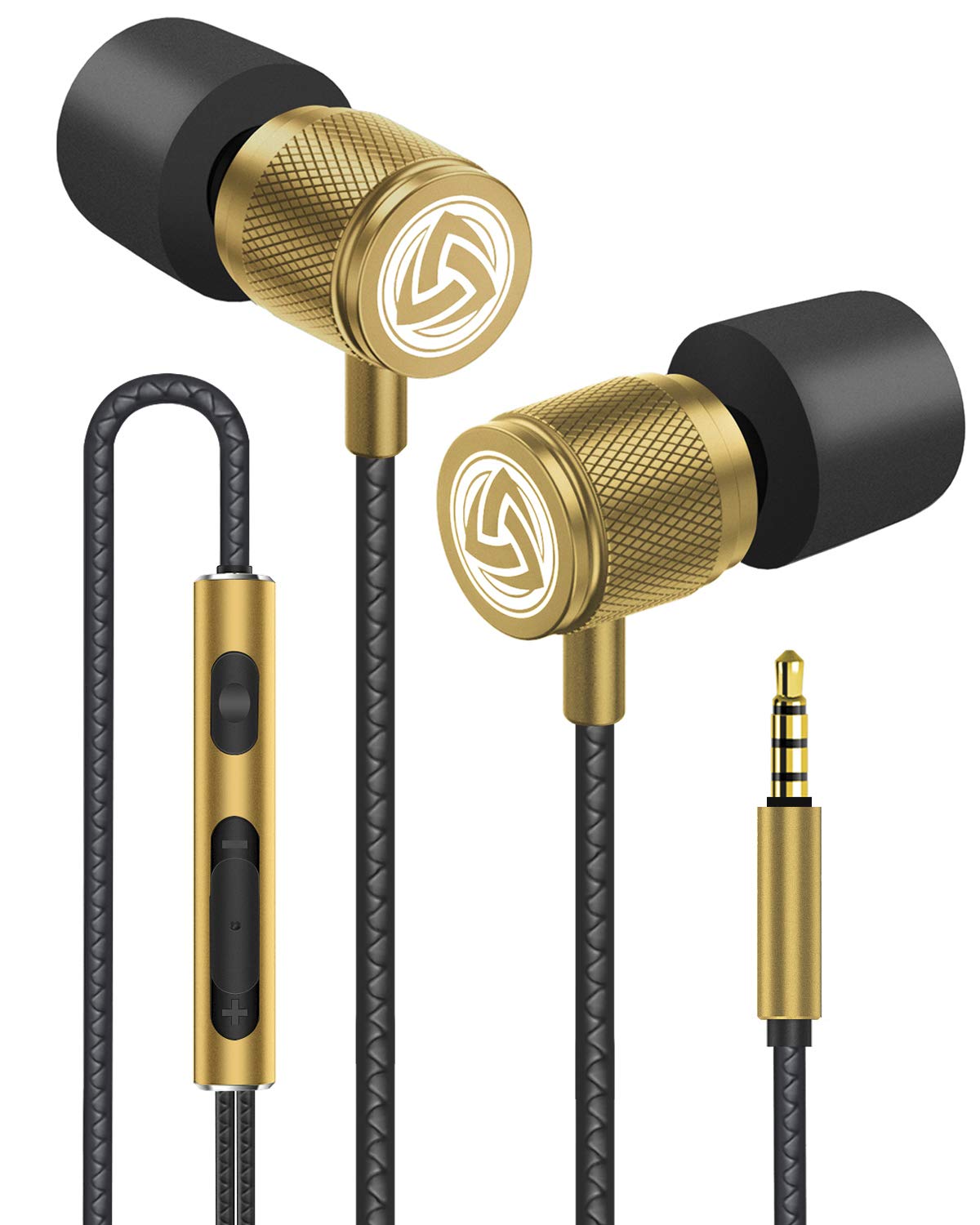 In-Ear Kopfhörer mit Mikrofon und Memory Foam, 3.5 mm Gold
