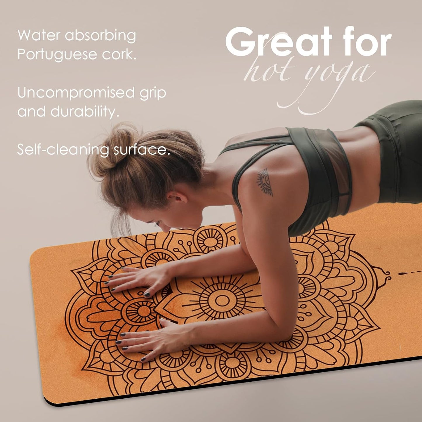 Rutschfeste Yogamatte mit Tragetasche, Mandala