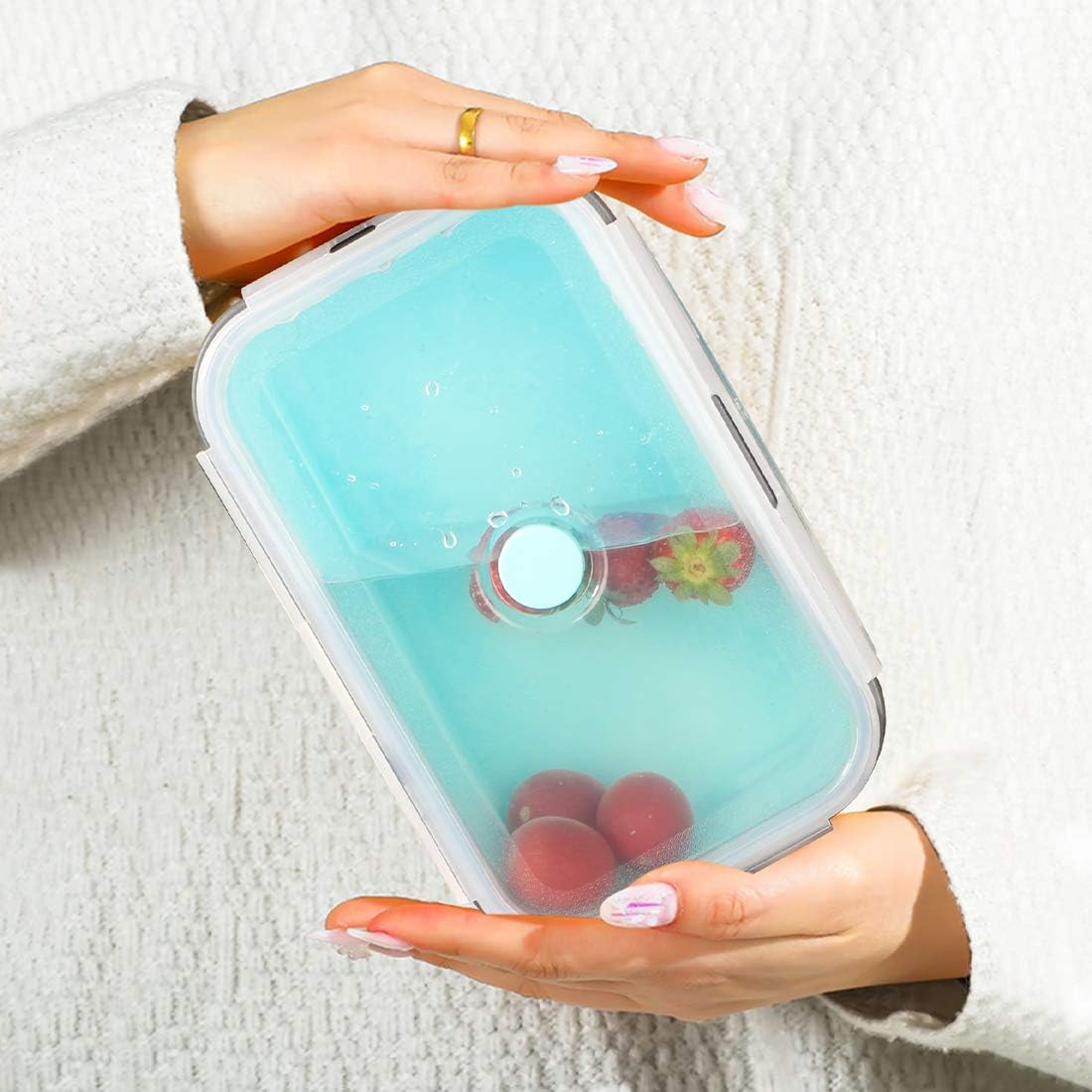 Lunchbox Set, Blau und Grau