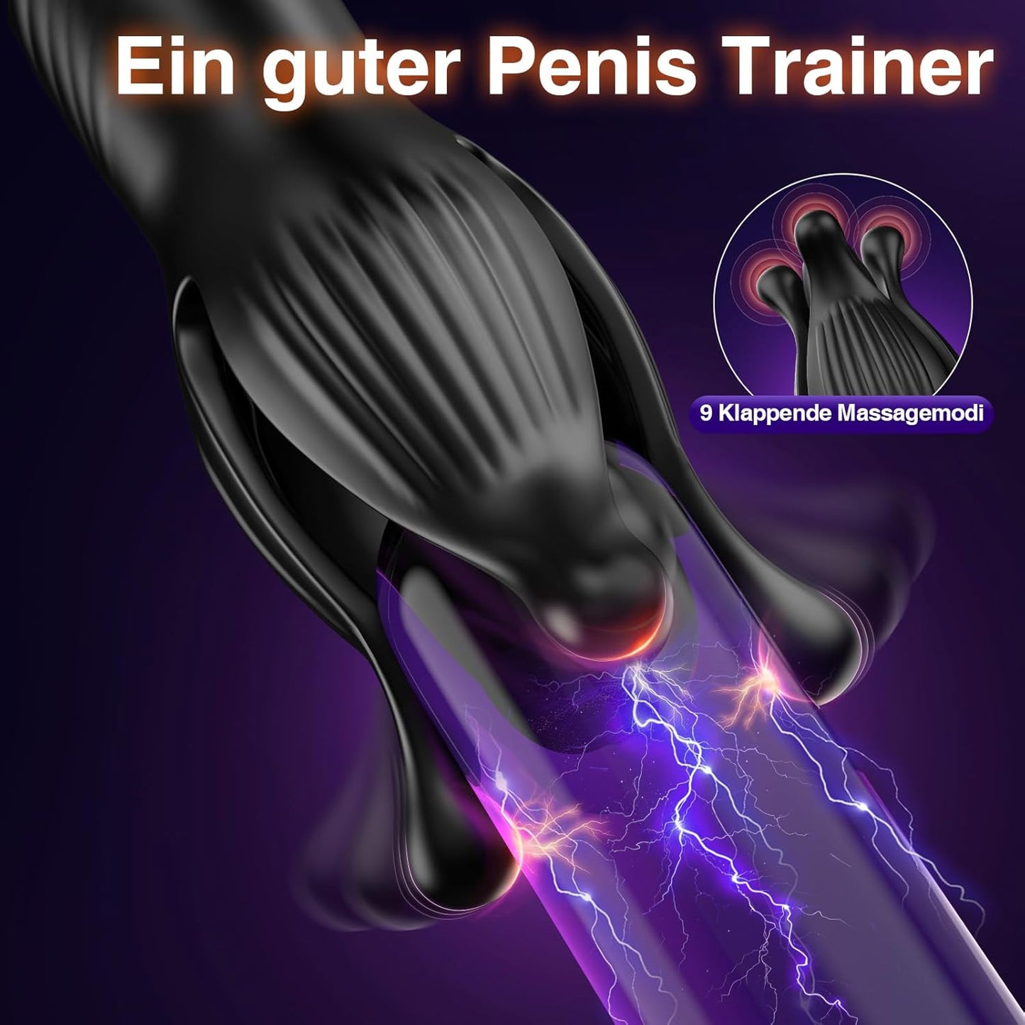 4-in-1 Analvibrator mit Penisring und Hodenvibration