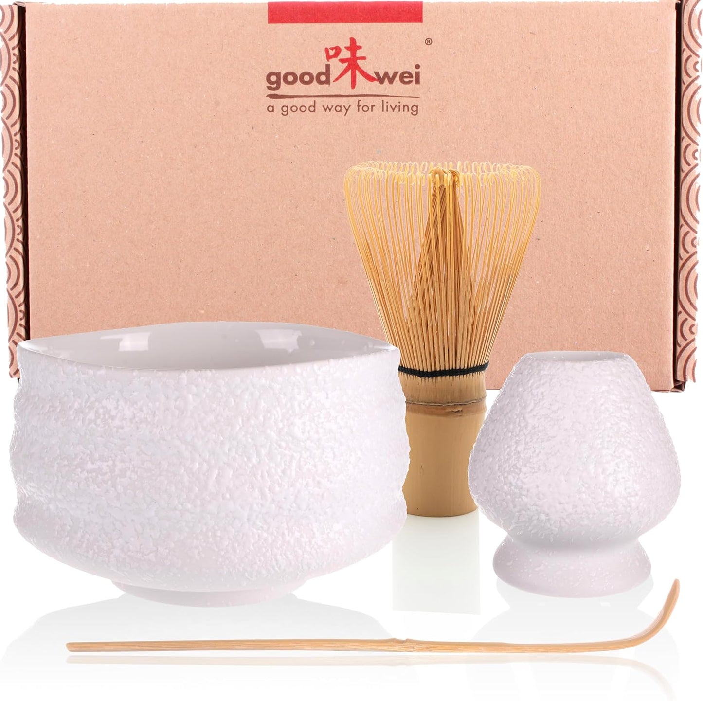 Matcha Set mit Besen, Löffel und Schale, Miyuki 80