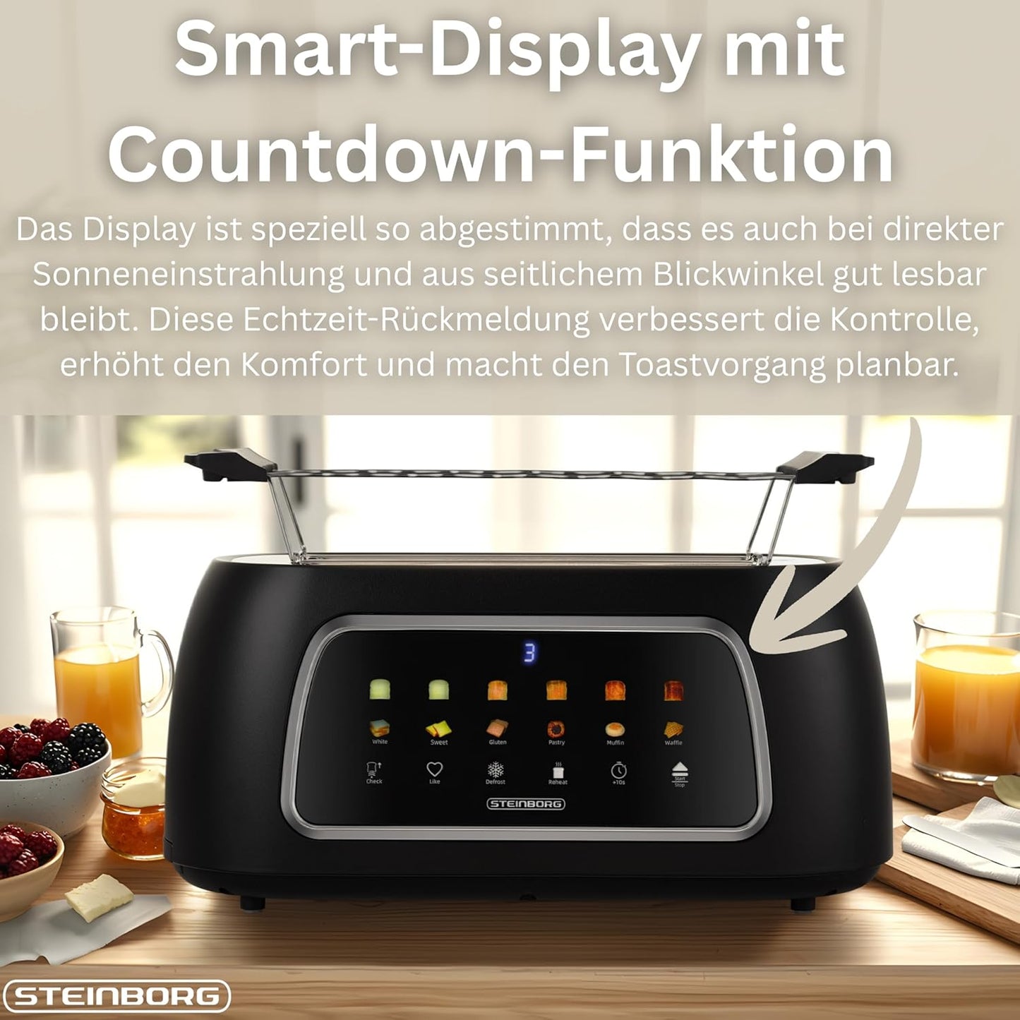 Toaster mit Brötchenaufsatz