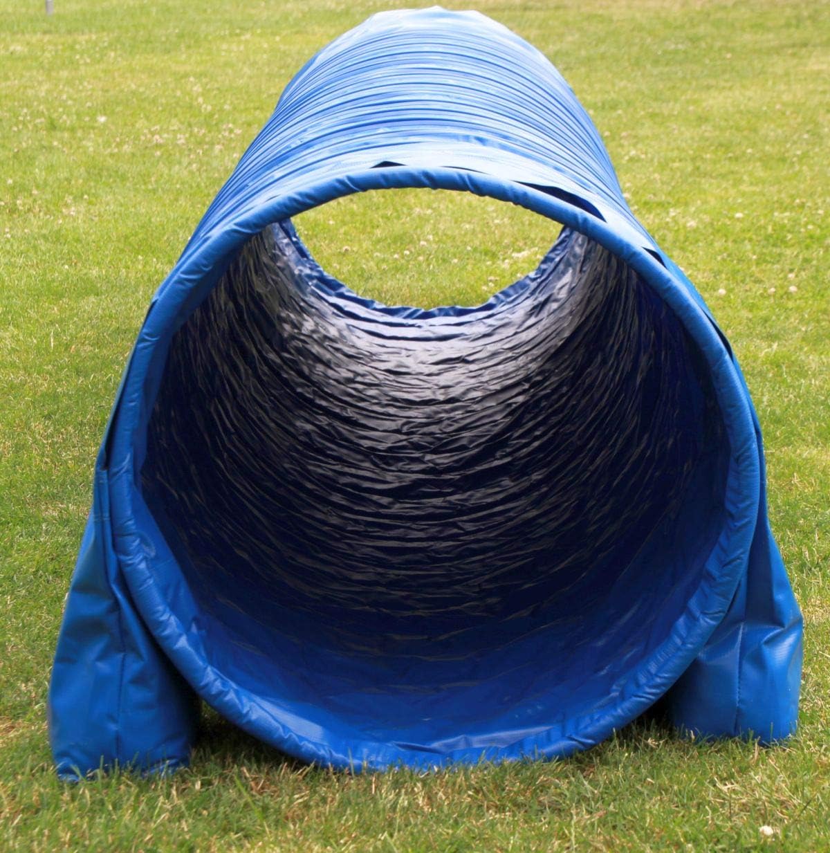 Hundetunnel Agility Gerät mit Stützsandsäcken (3m), 3m blau