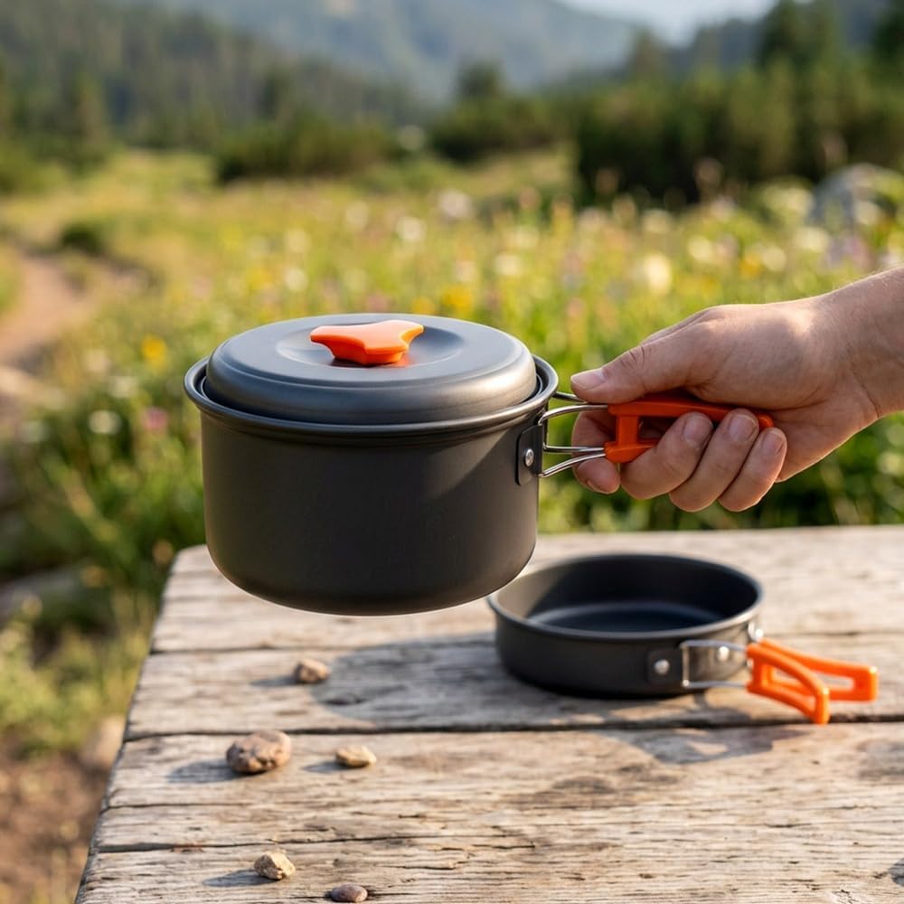 10-teiliges Camping-Kochgeschirr-Set