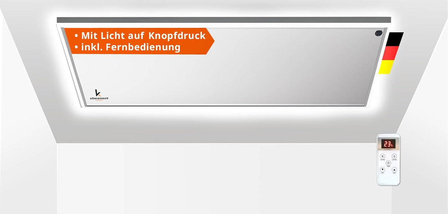 LED-Infrarotheizung für die Decke, 800 W Led Deckenheizung + Fernbedienung
