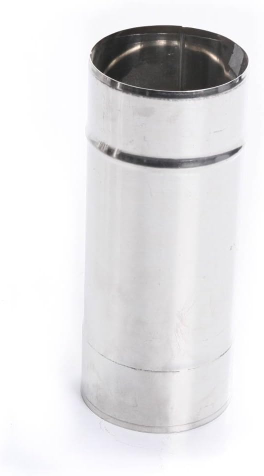 Edelstahl Ofenrohr 120mm x 330mm (0,6mm Wandstärke), Ø 120mm Länge: 330mm