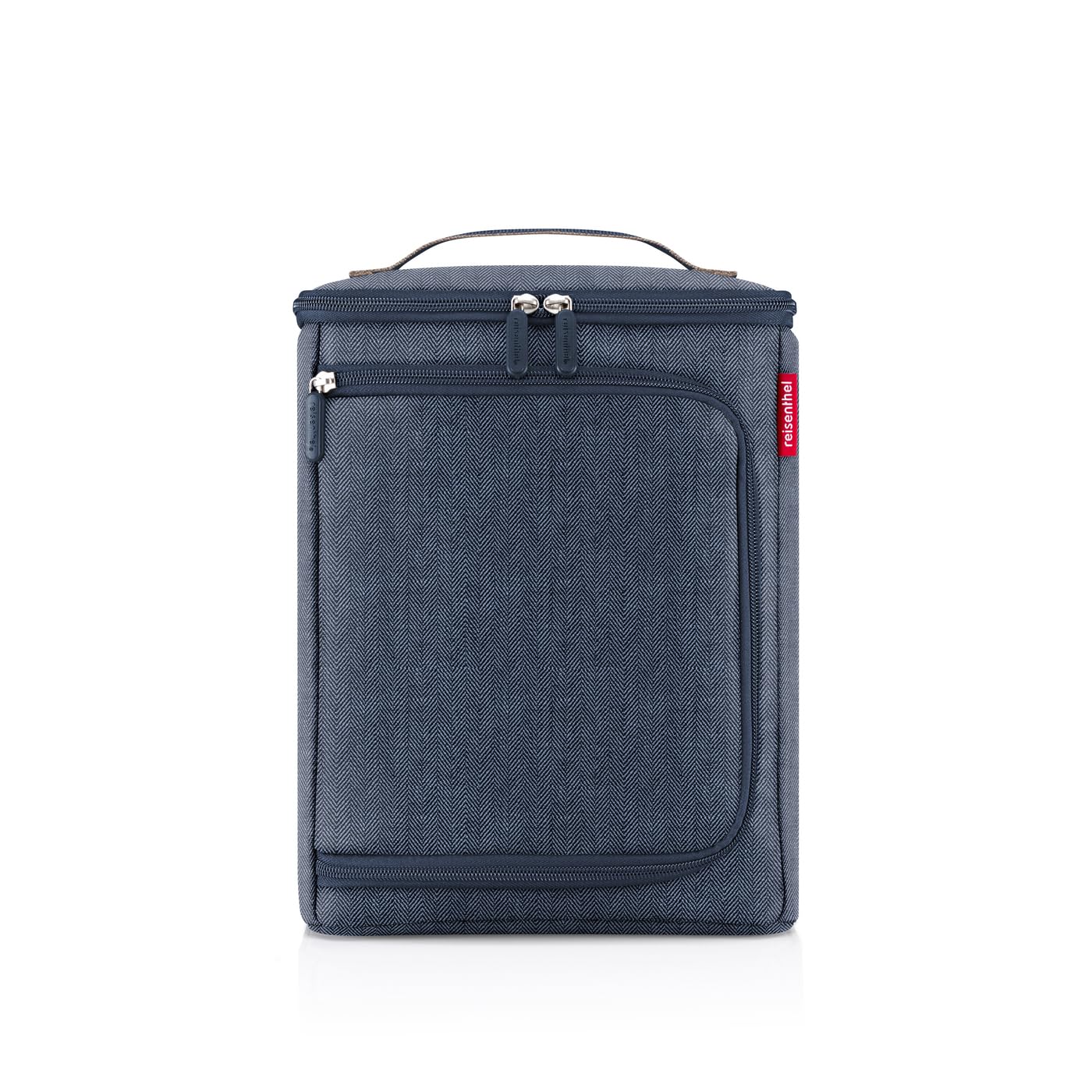 Kühltasche mit Zwei Öffnungen, herringbone dark blue