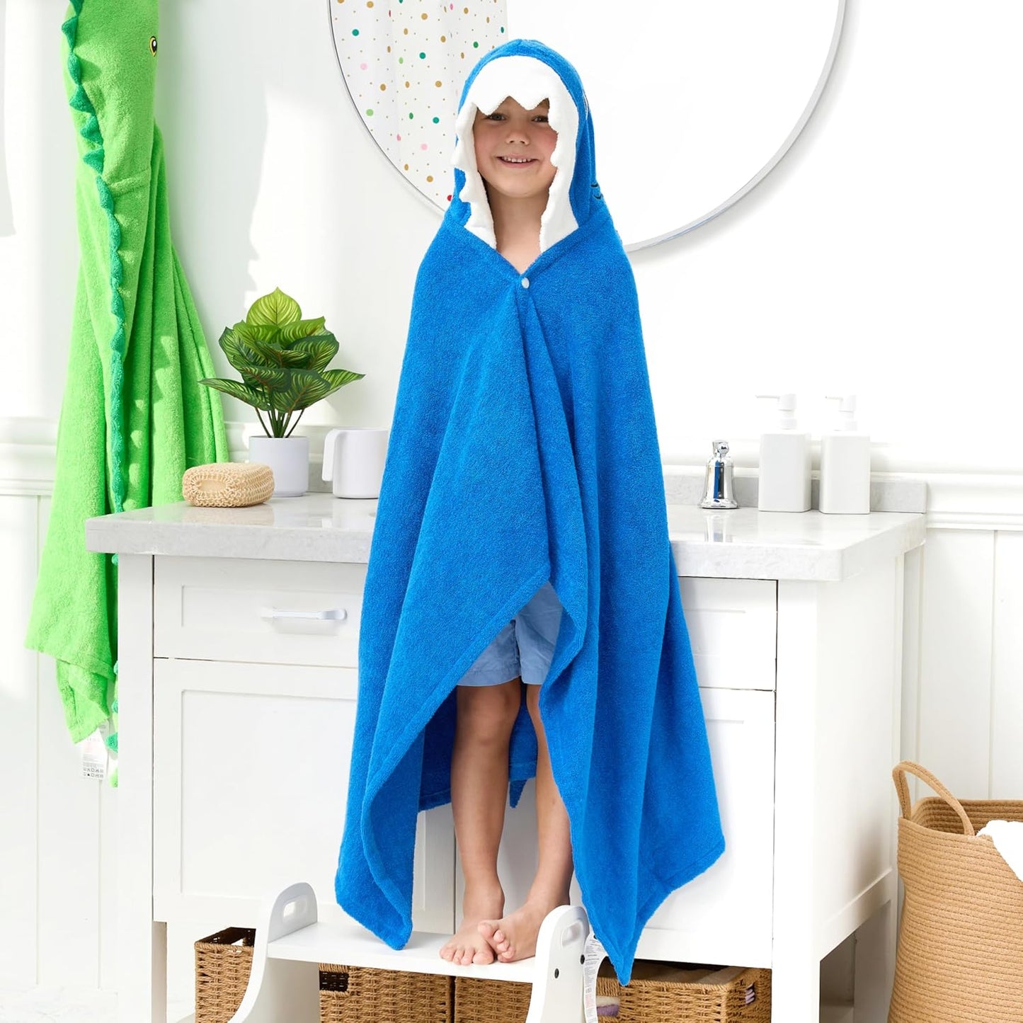 Kapuzenhandtuch für Kinder (3-10 Jahre), Blau