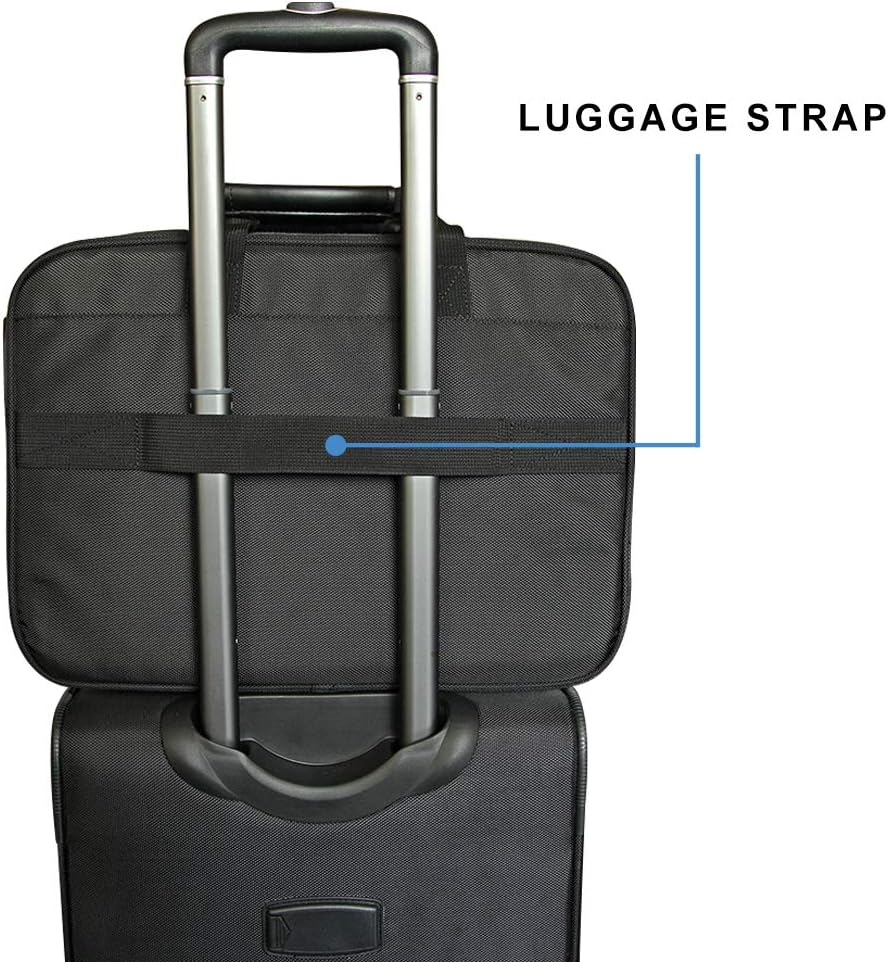 Laptop-Schultertasche XXL (erweiterbar, wasserabweisend), Schwarz-18''
