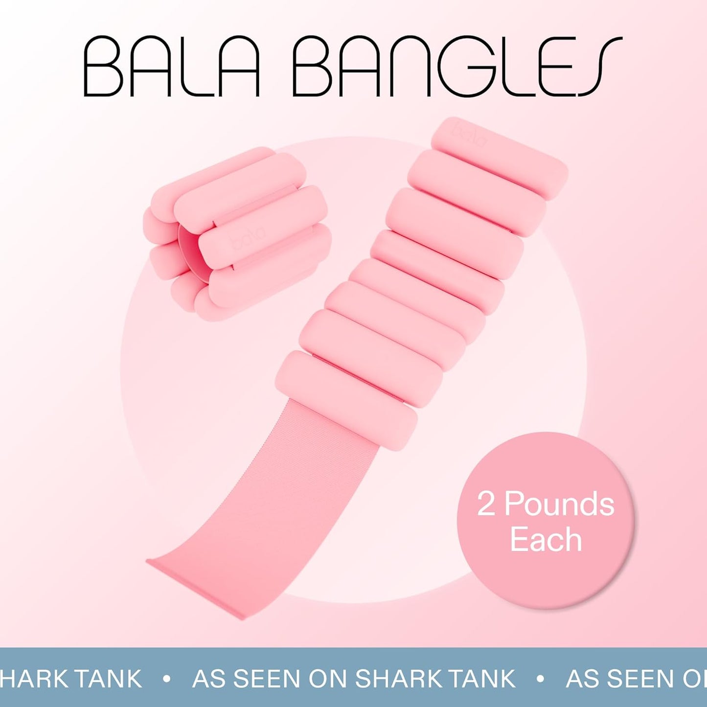 Handgelenks- und Knöchelgewichte, 2 LB Blush Pink