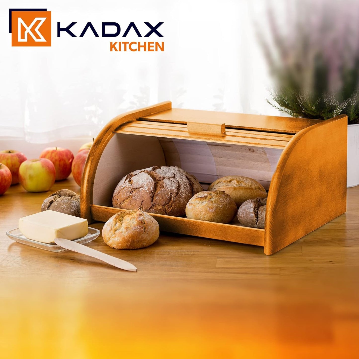 Brotkasten mit Rolldeckel, Beige