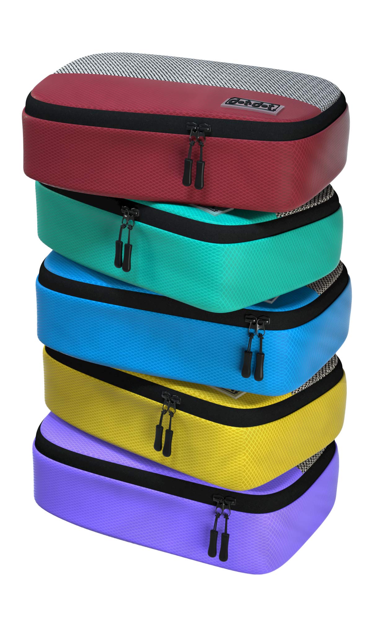 5-teiliges Reise-Packwürfel-Set, Small 5pc - Red/Yellow/Green/Blue/Purple