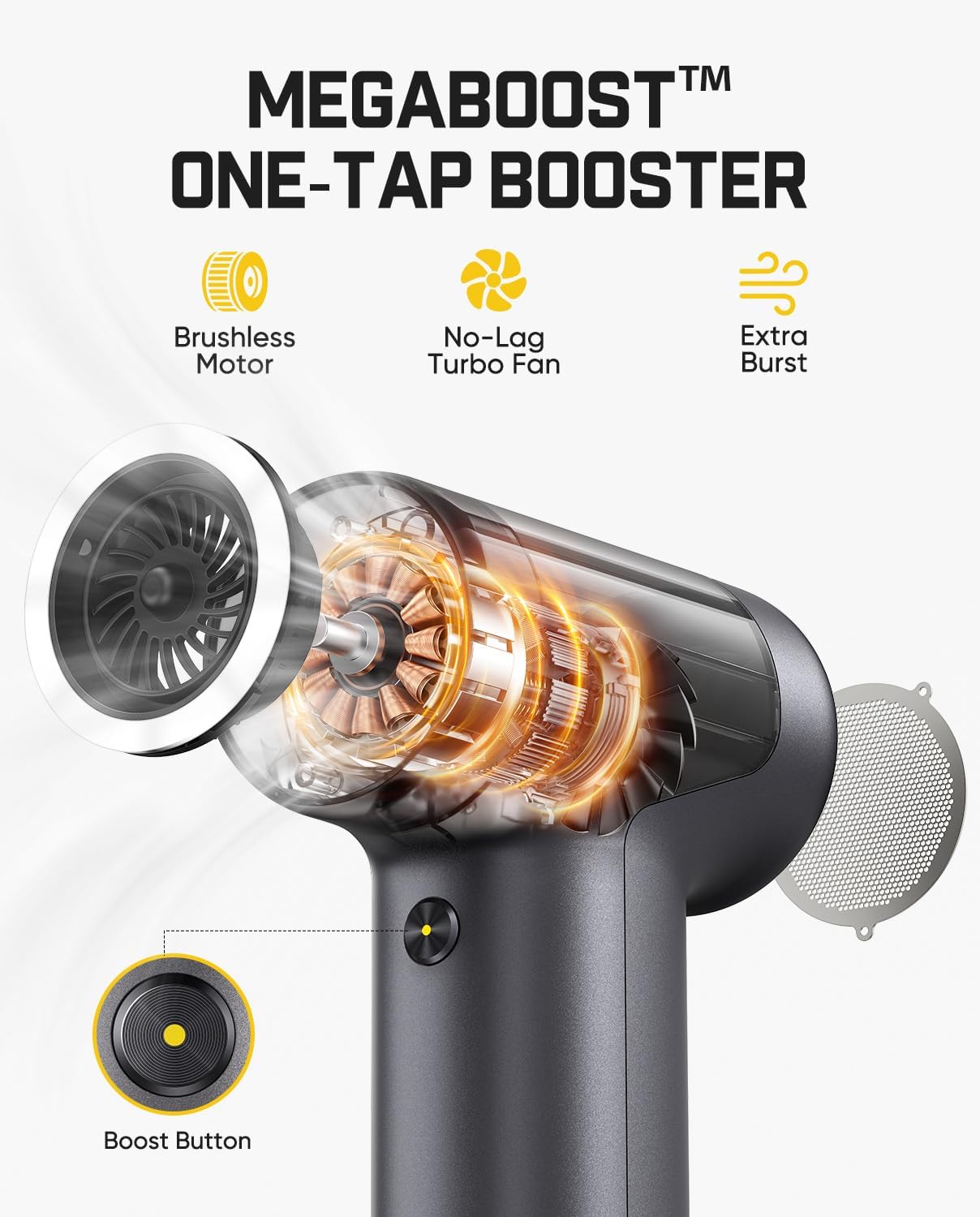 Elektrische Staubgebläse B10 Pro, Silber