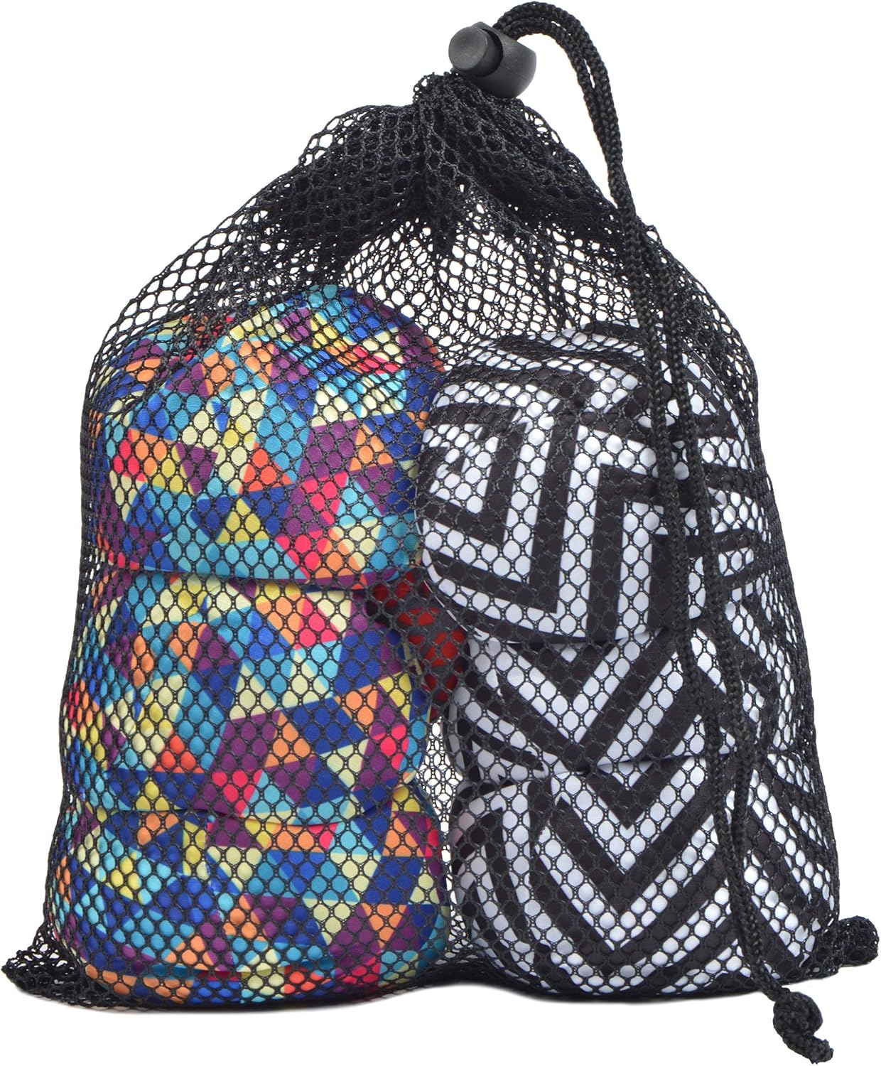 Soft-Boule Set mit Tragetasche, Triangle/Ziczac - Colorful/Black-and-white