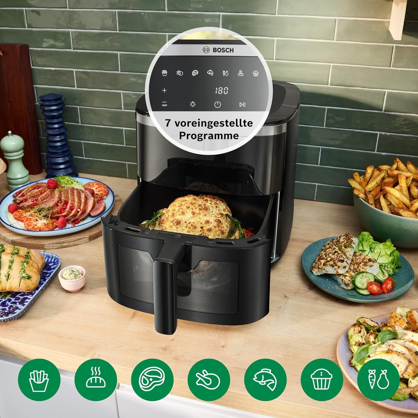 Serie 6 Air Fryer, Schwarz