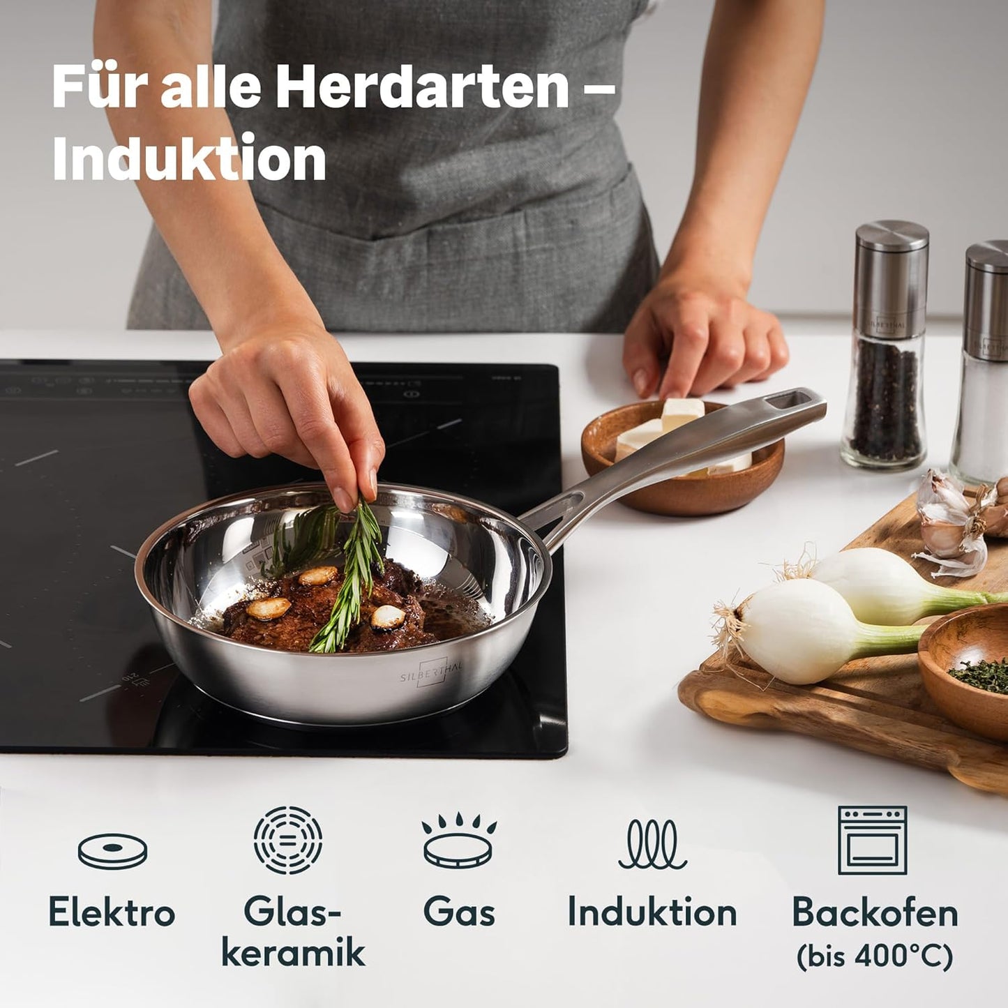 Profi Bratpfanne unbeschichtet, Unbeschichtet 20 cm