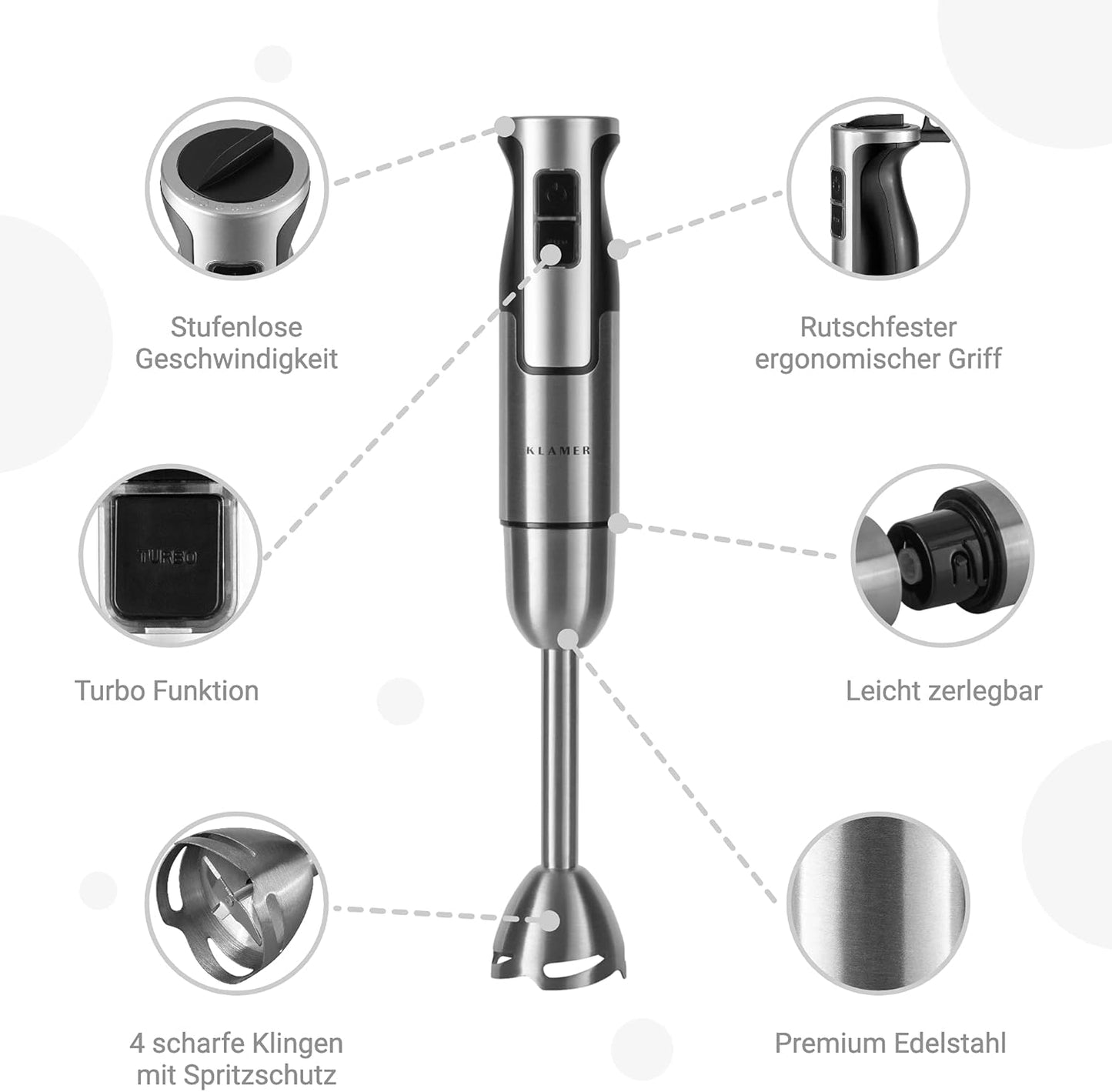 Stabmixer-Set 4-in-1, Classic Set