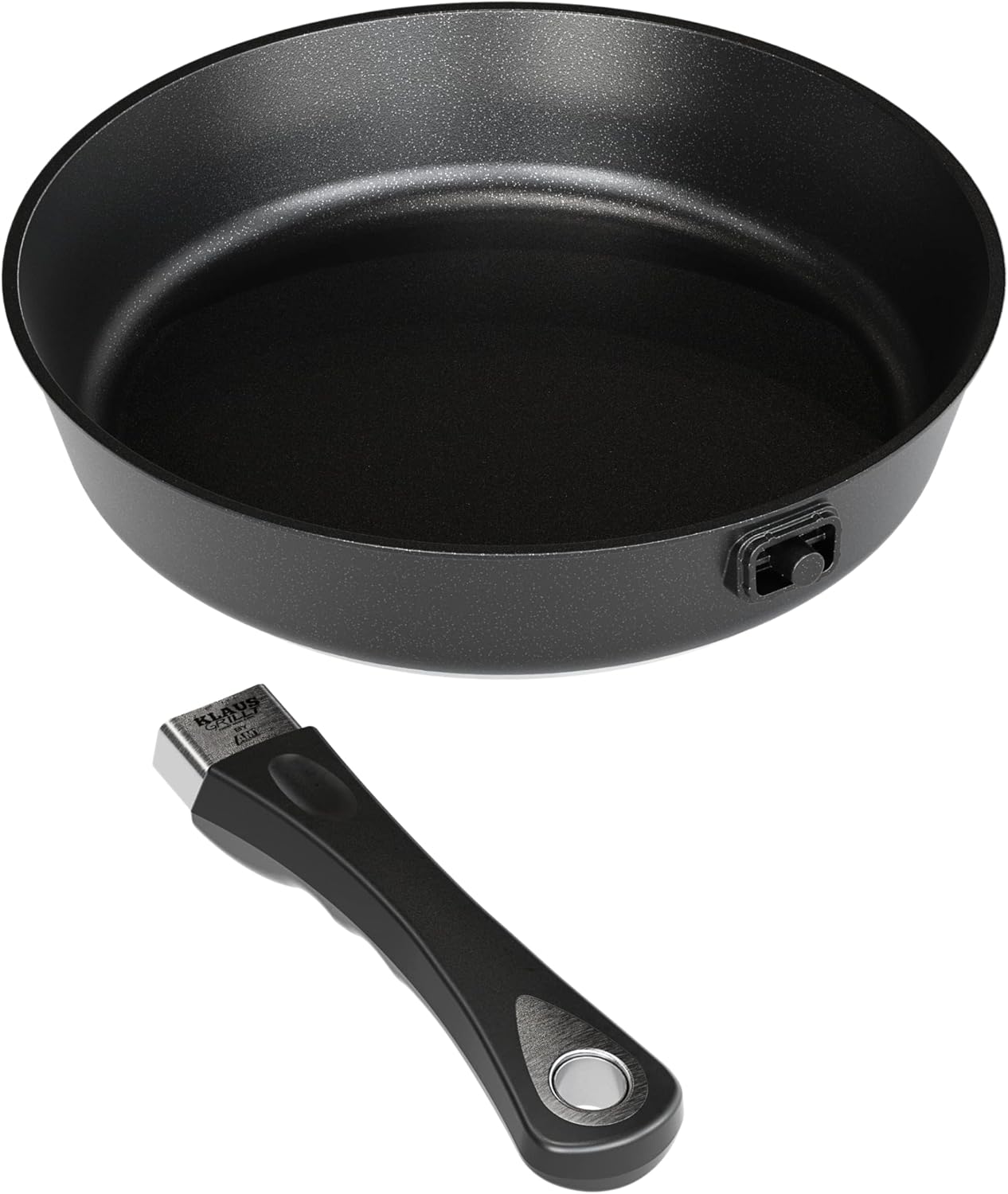 Schmorpfanne Induktion, abnehmbarer Stiel, Sonder-Edition Klaus grillt, Schmorpfanne Ø 28 cm, 5 cm hoch Induktionsgeeignet