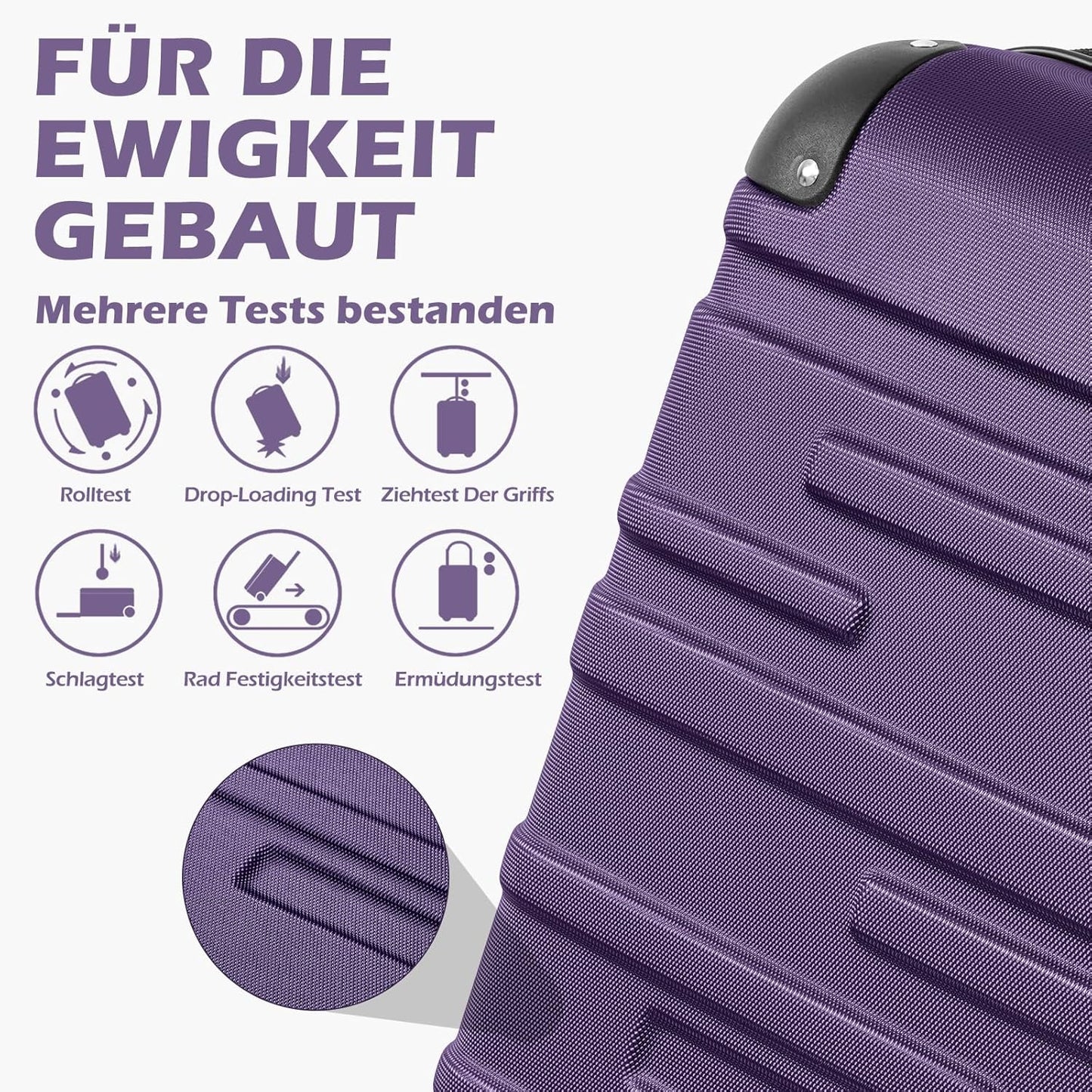 2-teiliges Hartschalen-Reisekofferset (S + M), Dunkelgrün Set-2tlg(S + M)