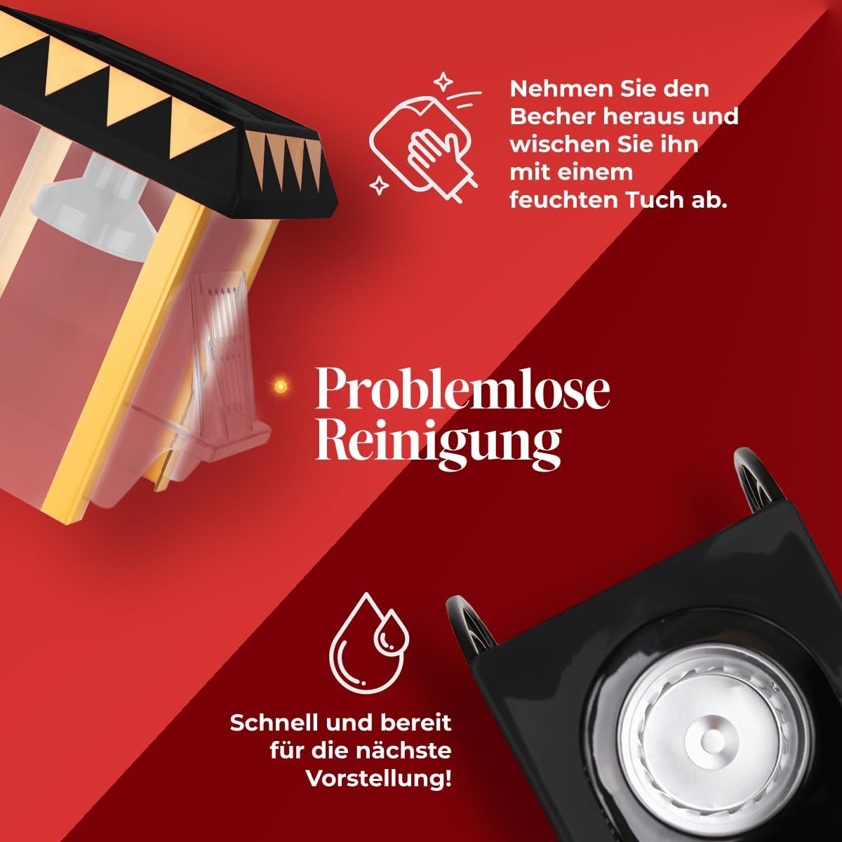 Retro-Popcornmaschine, Schwarz