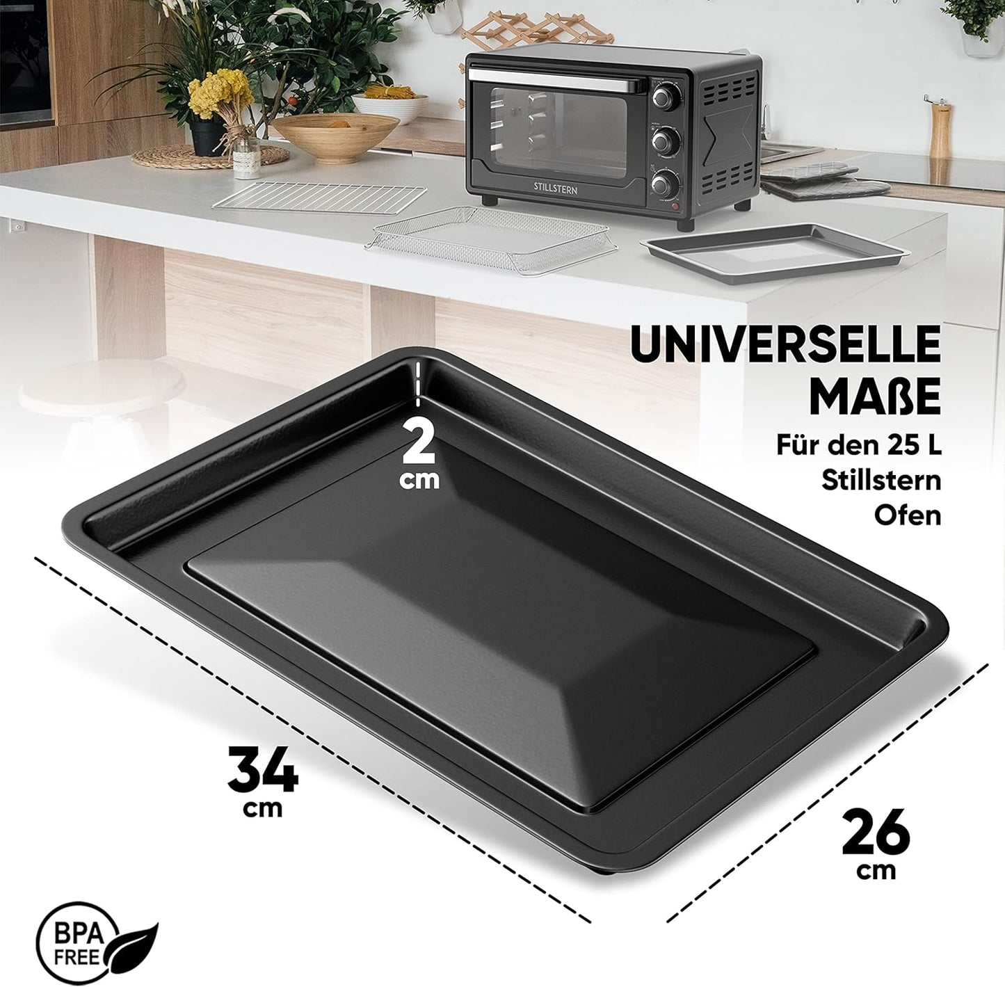 Backblech für 25L Minibackofen