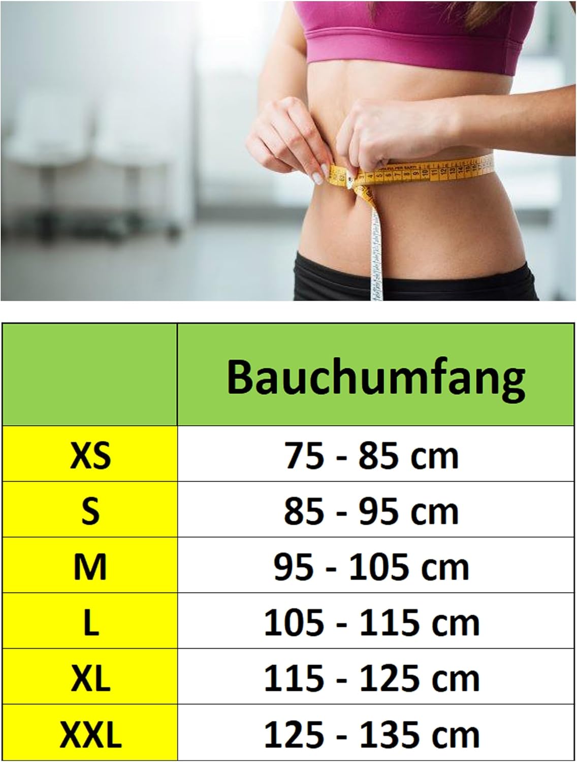 Postpartum Bauch- und Rückengurt, Schwarz XS - 75/85 cm Bauchumfang