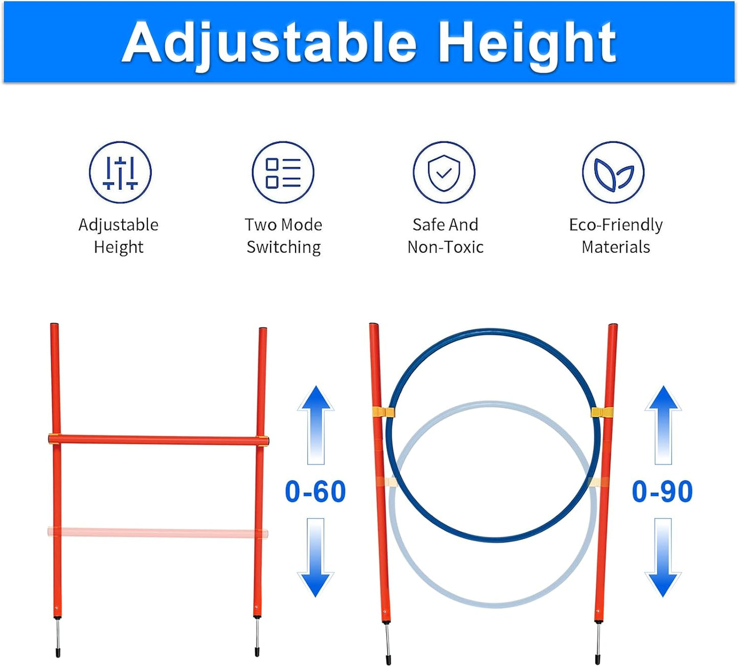 7-teiliges Agility Set mit Tunnel und Hürden